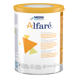A can of Alfaré HMO formula for children with gastrointestinal disor