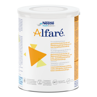 A can of Alfaré HMO formula for children with gastrointestinal disor